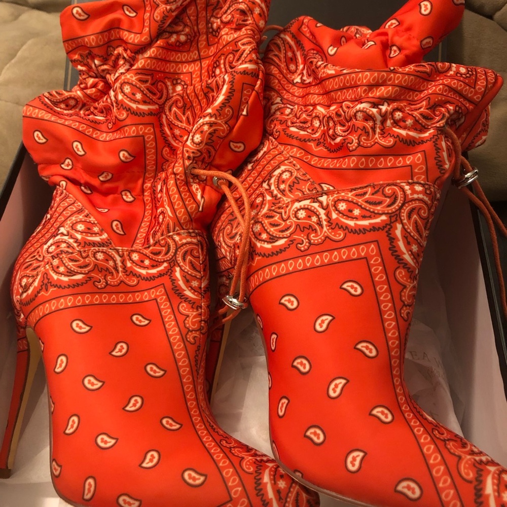 Orange boots